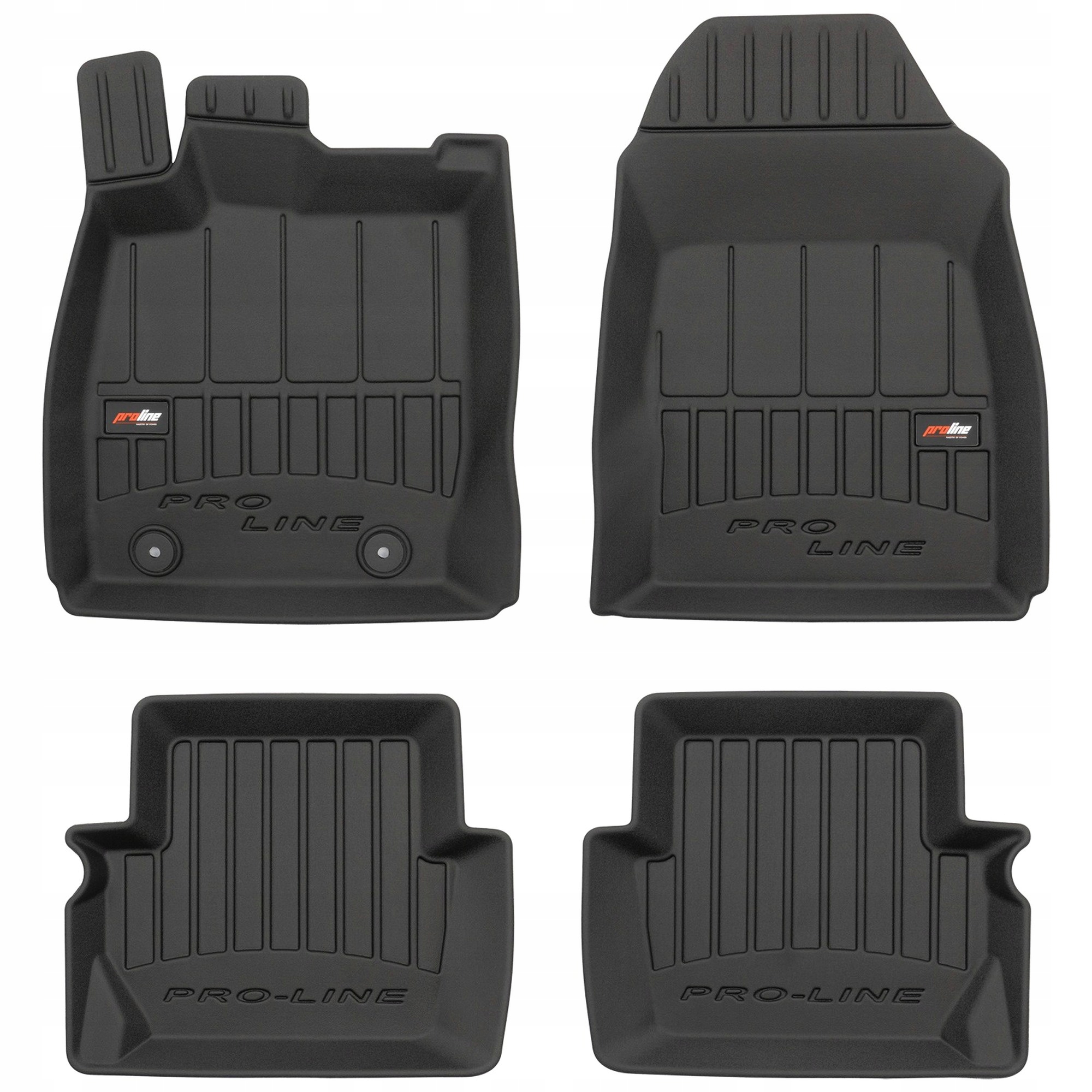 3D gumové koberce pro Ford Fiesta VI 2008-2017, rozteč stopek 25,5 cm