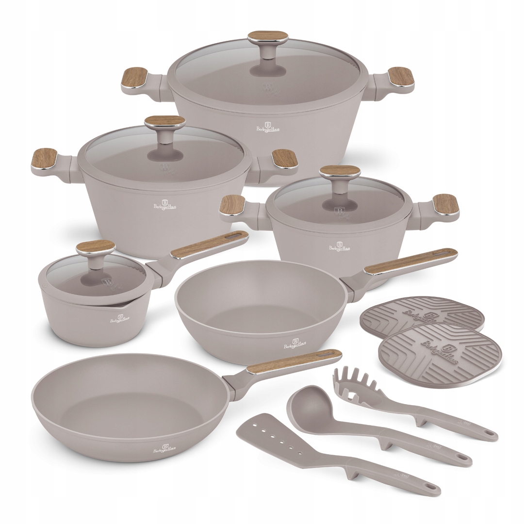 Sada 15 kusov hrncov, panvíc, príslušenstva, BerlingerHaus Nordic BH-8344