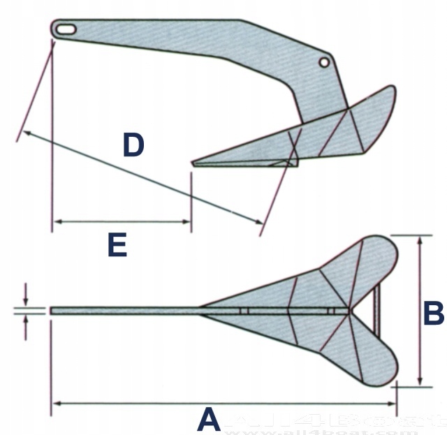 Kotwica Delta 10 kg Numer katalogowy czesci 0802010