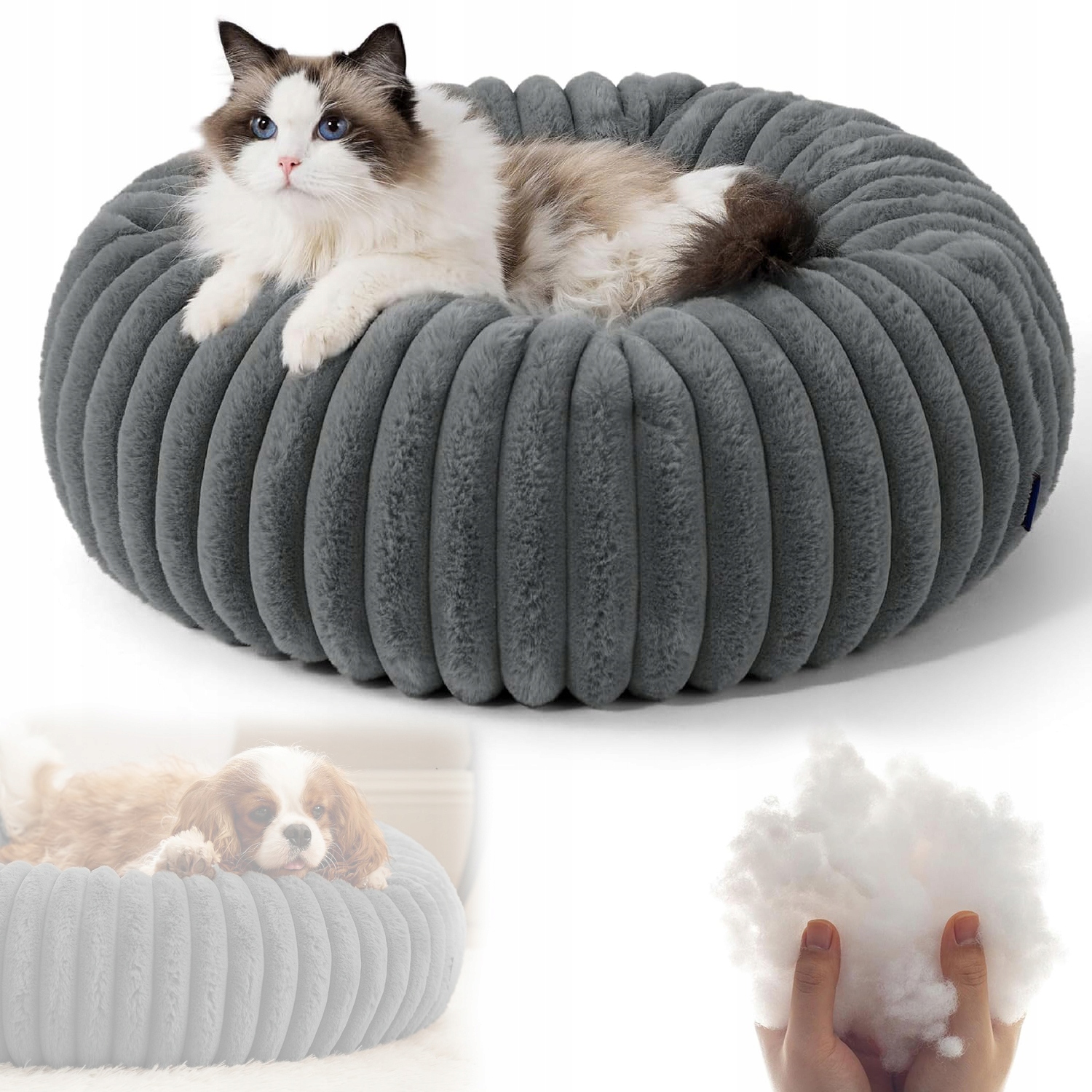 Pelíšek Pro Psa Kočku Kulatá Matrace Měkká Protiskluzová Pohovka Silná