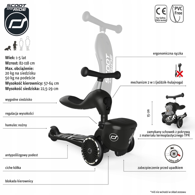 SCOOT AND RIDE Jeździk i Hulajnoga 2w1 1-5 lat EAN (GTIN) 4897033966061