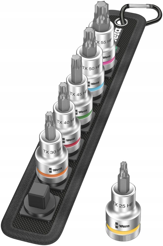 Sada Wera skrutkovacích nástavcov s funkciou držania 1/2" Torx 6-dielna.