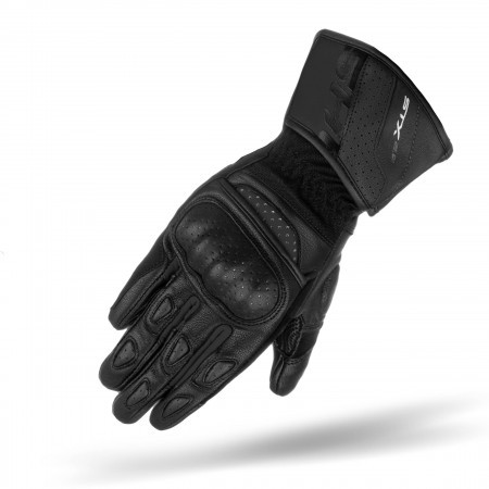 Dámske dlhé kožené motocyklové rukavice Shima Stx 2.0 Lady Black S