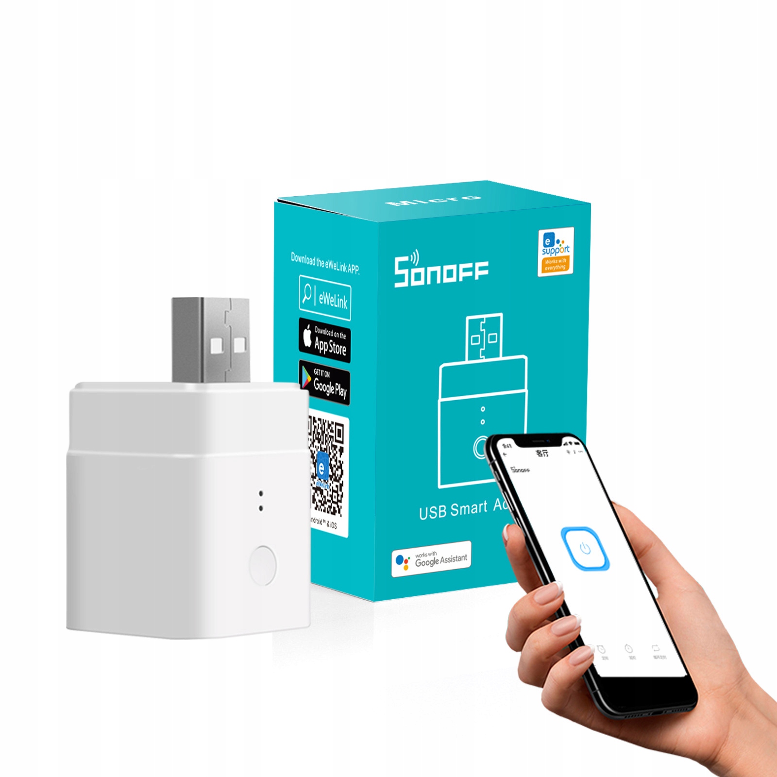 

Sonoff Micro Usb inteligentny Adapter Usb WiFi 5V