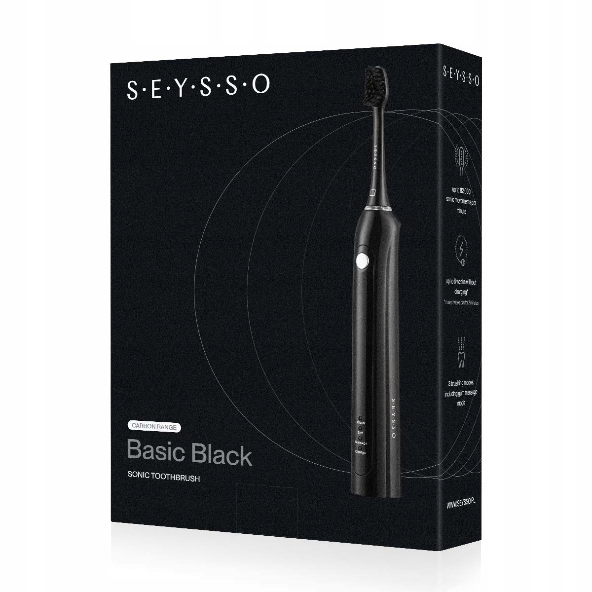 

Seysso Basic Carbon black czarna szczoteczka