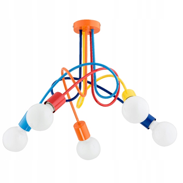 Veselá lampička do chlapeckého pokoje Tango Barevná uzlíček barevných provázků