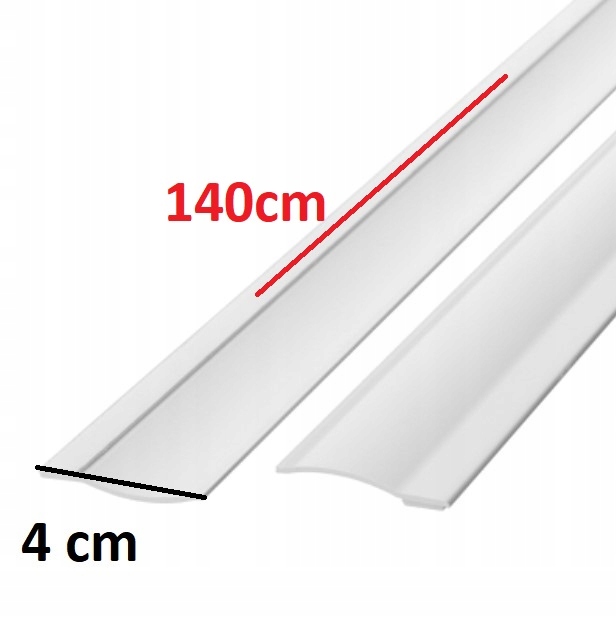 Prowadnice płaskie szerokie 4cm do rolet w kasecie Rodzaj prowadnica