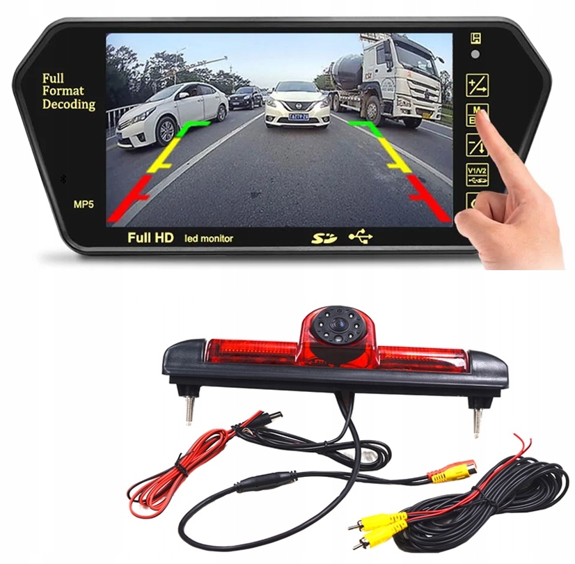 Sada Na Cúvanie, Brzdové Svetlo S Kamerou 7" Monitor Jumper Boxer Ducato
