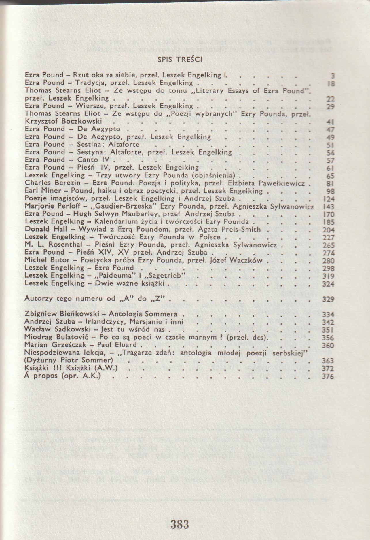 LITERATURA NA ŚWIECIE 1/1985 ISSN 977032483050