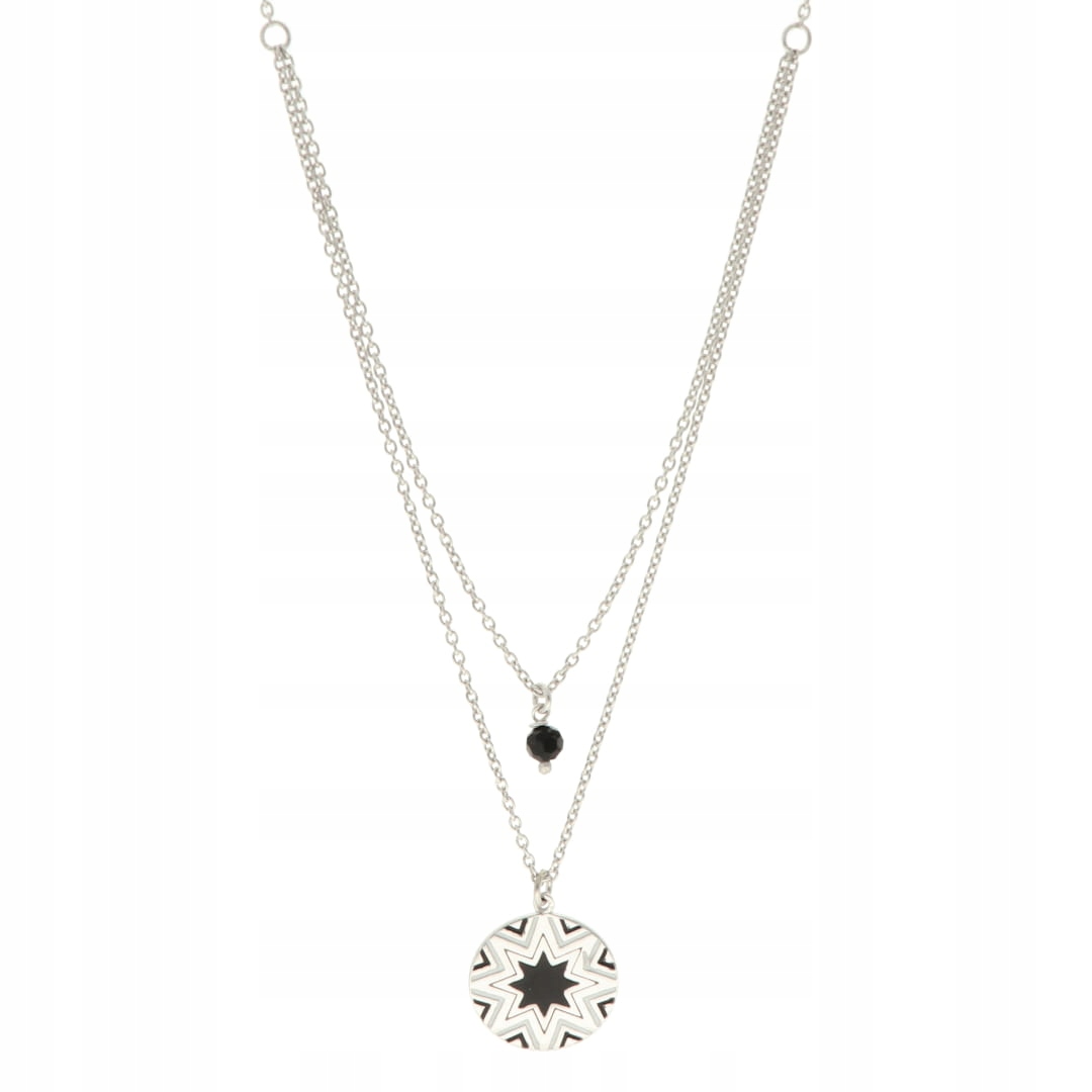 Náhrdelník se smaltem a onyxem, dvojitý