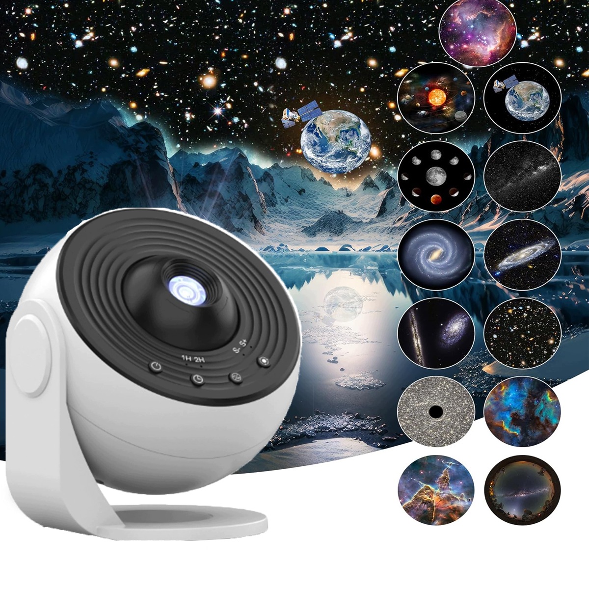 Projektor Gwiazd Planerarium Rzutnik Nieba Lampka Nocna Do Pokoju Led 360°