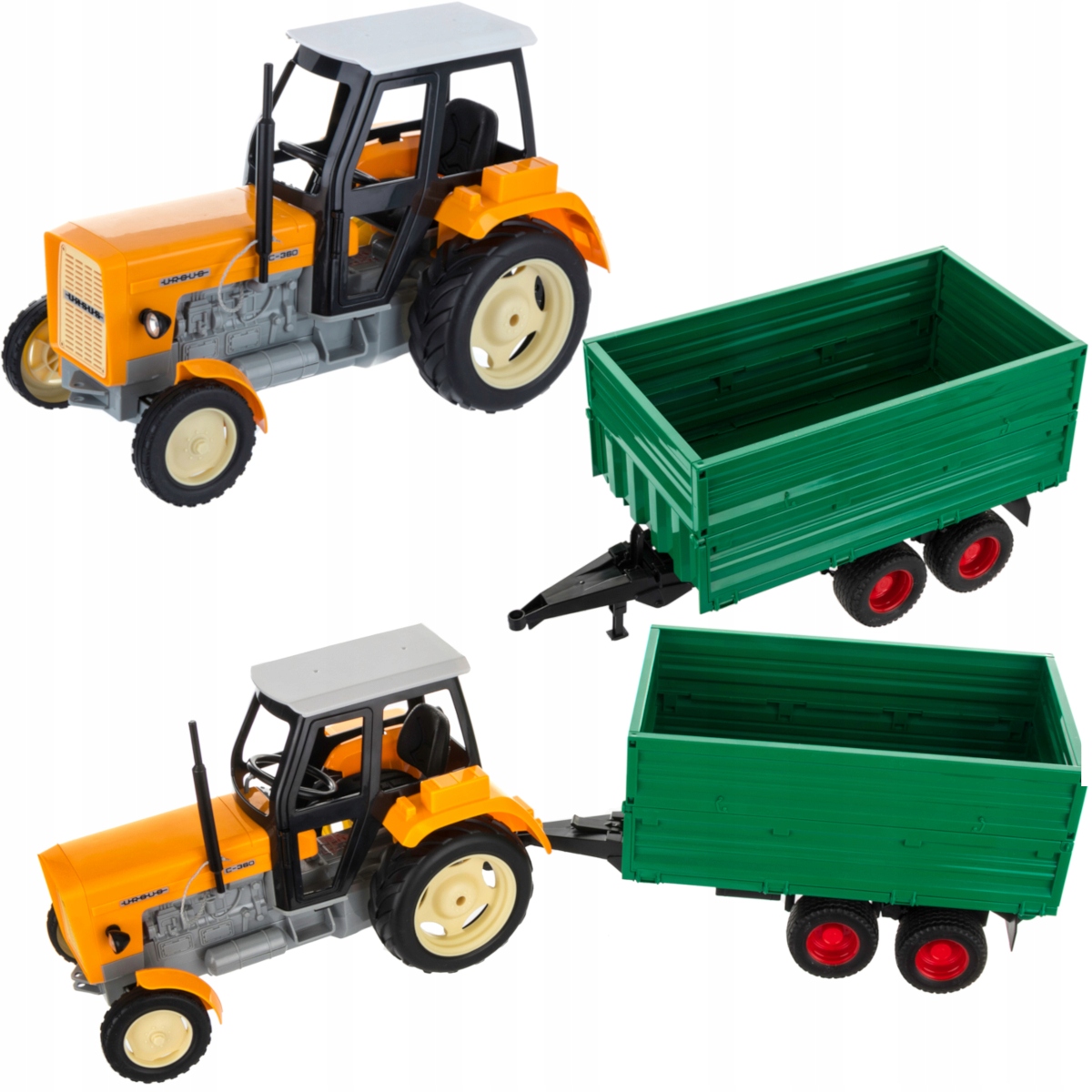 

Traktor Ursus C-360 żółty z przyczepą Welger