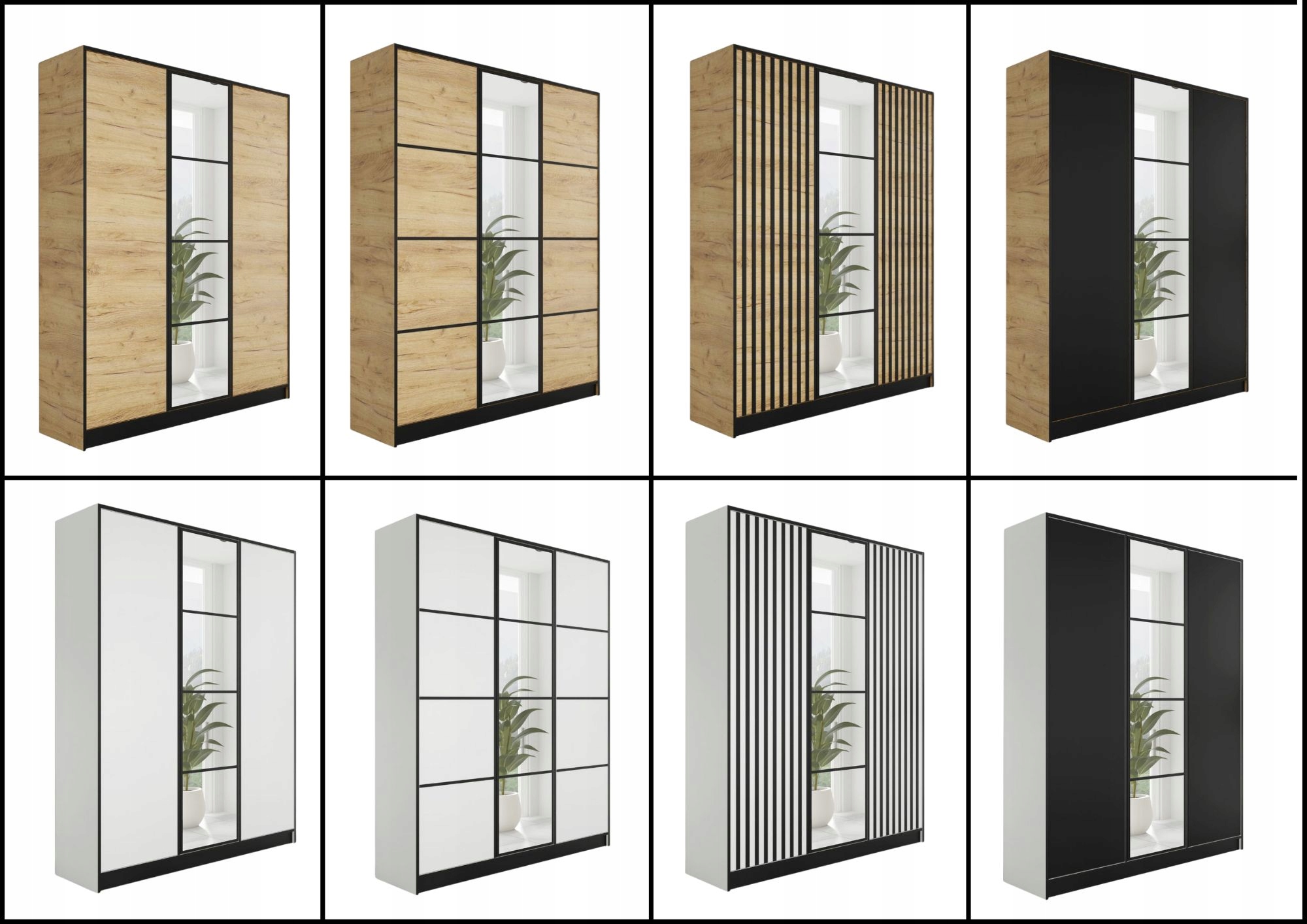 Szafa trzydrzwiowa z lustrem WZÓR 1 COSTA 3D BIAŁA Liczba drzwi szafa trzydrzwiowa