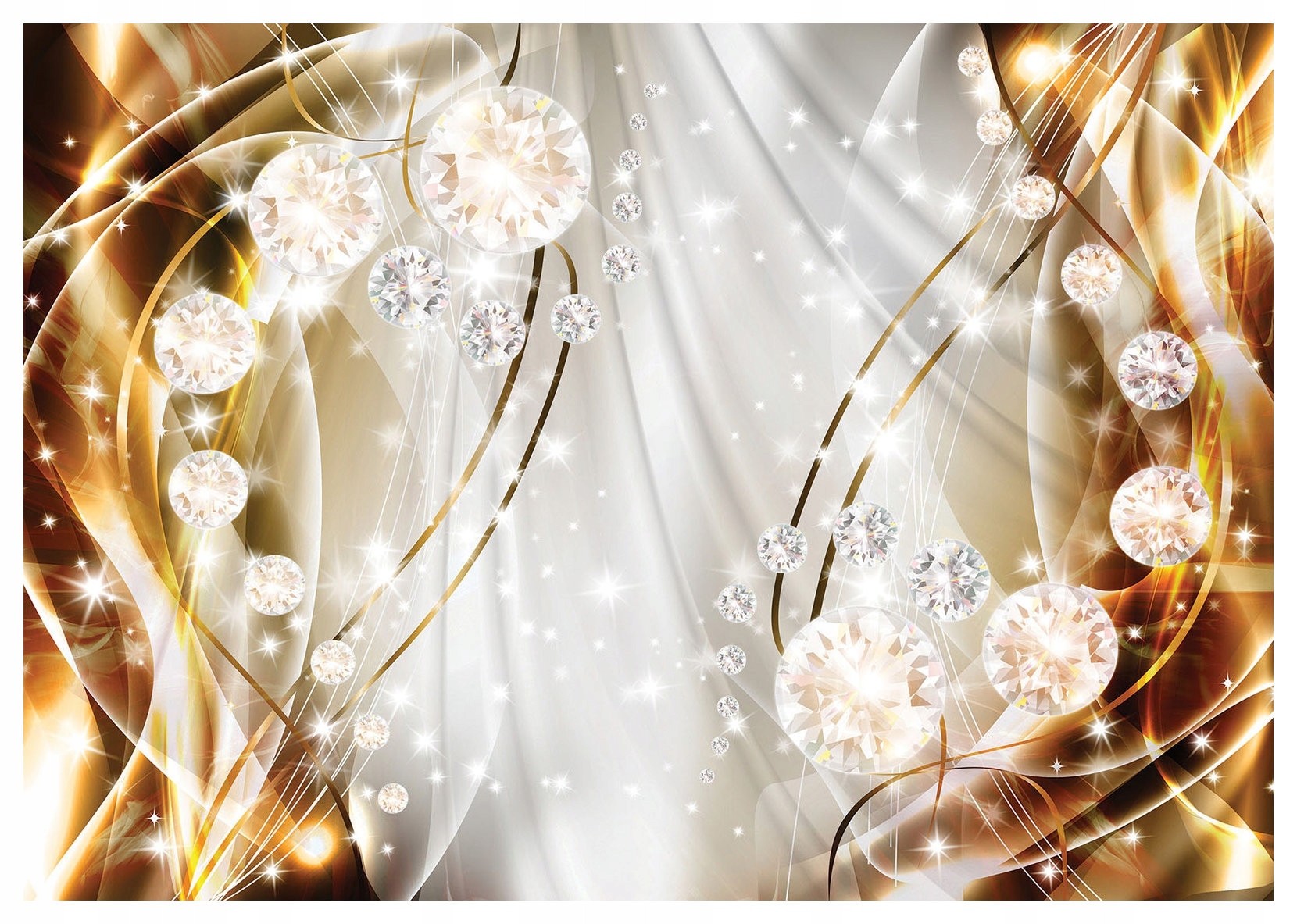 Vliesová fototapeta Diamantový lesk Zlatý ráj Elegance 416x290 lepidlo