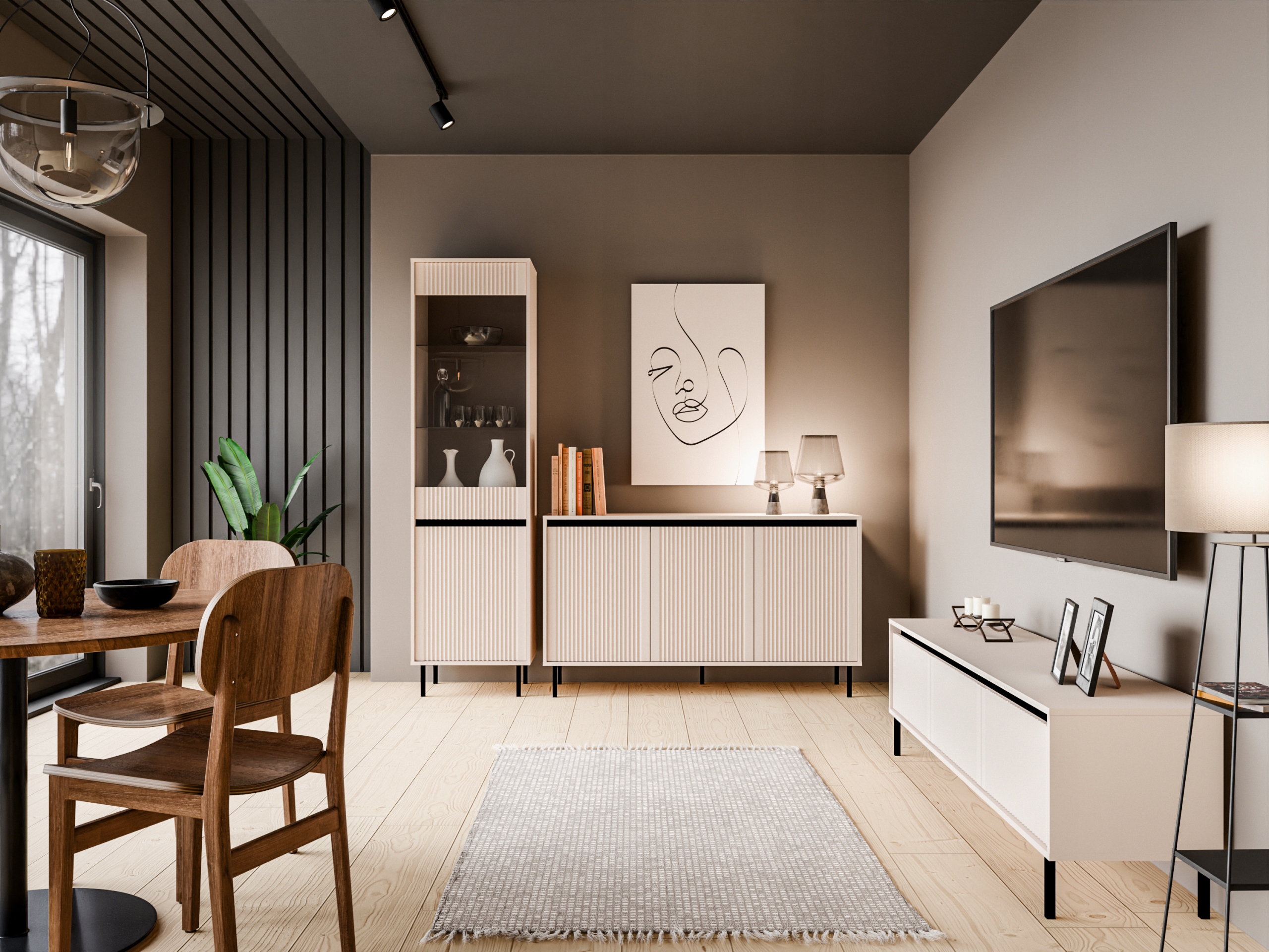 Szafka wisząca 501 1F OSAKA Beż Piaskowy Wysokość mebla 100 cm