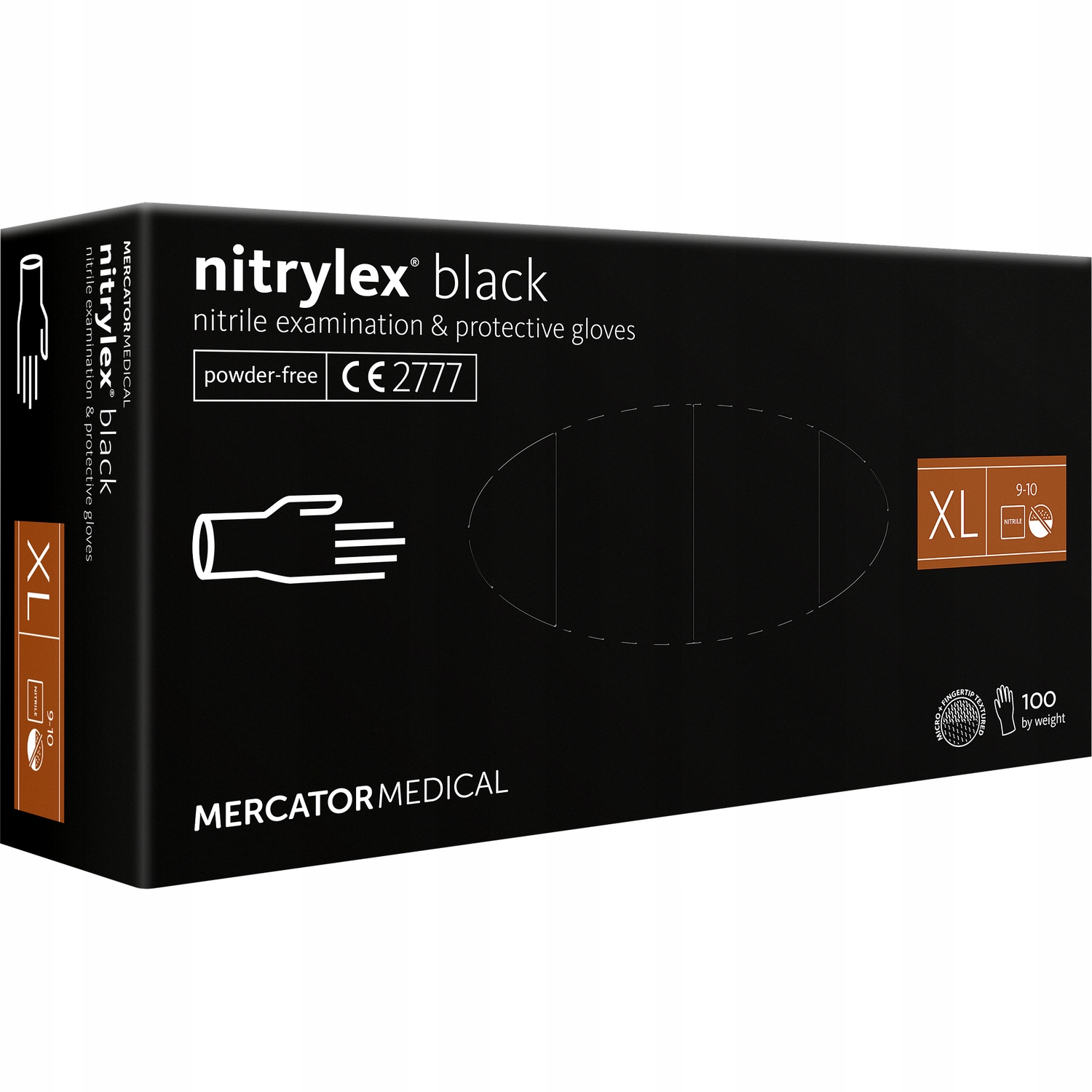 Rękawice RĘKAWICZKI nitrylowe NITRYLEX BLACK 100sz
