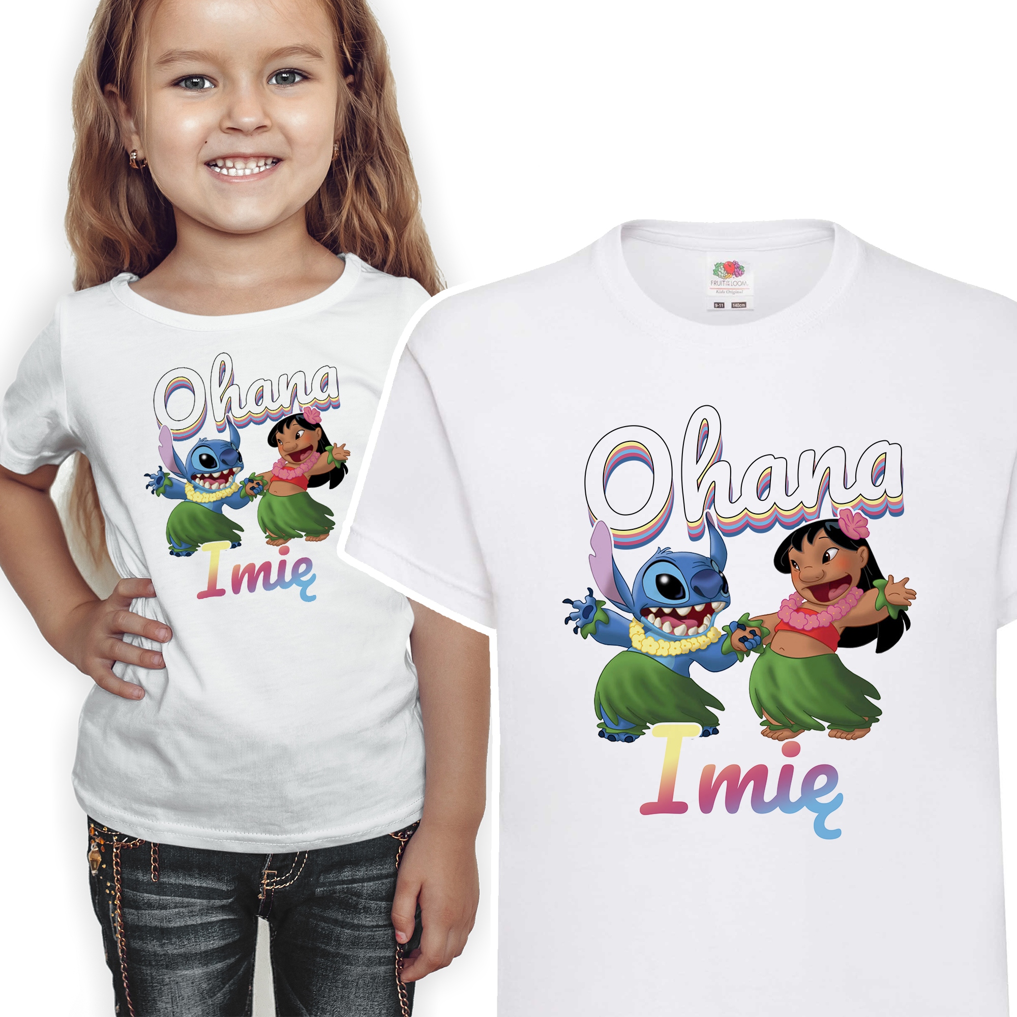 

Koszulka Dziecięca 146-152 Lilo i Stitch Imię Wzo