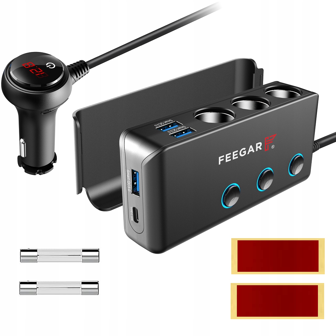 

Rozdzielacz Gniazda Zapalniczki Feegar 12-24V 200W
