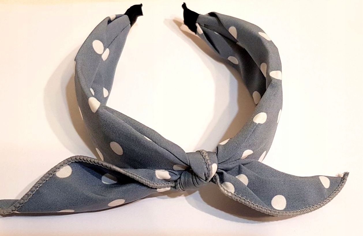 

Opaska Włosów Szeroka Kokarda Grochy