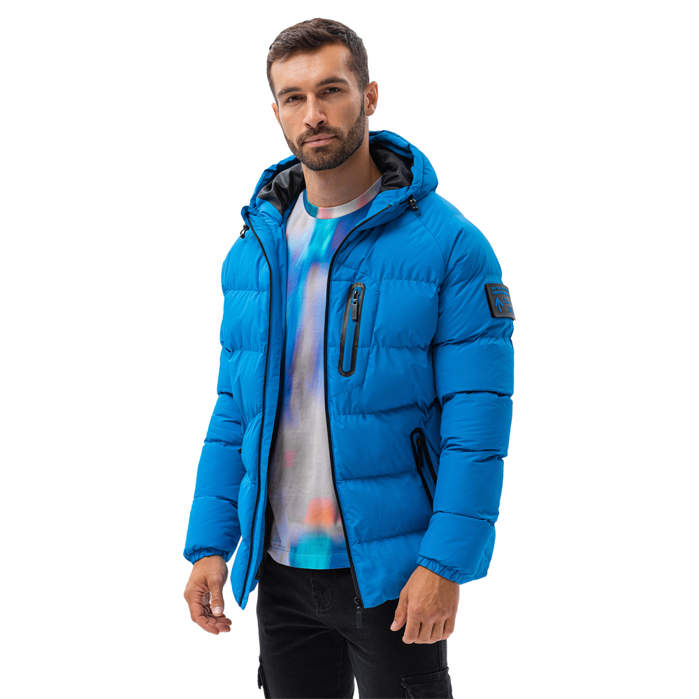 

Kurtka męska zimowa ciepła pik. C502 niebieska L