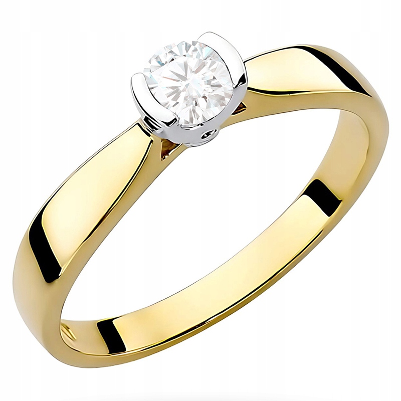 Zlatý Prstýnek pr. 585 Zásnubní s laboratorním diamantem 0,30 ct 14k