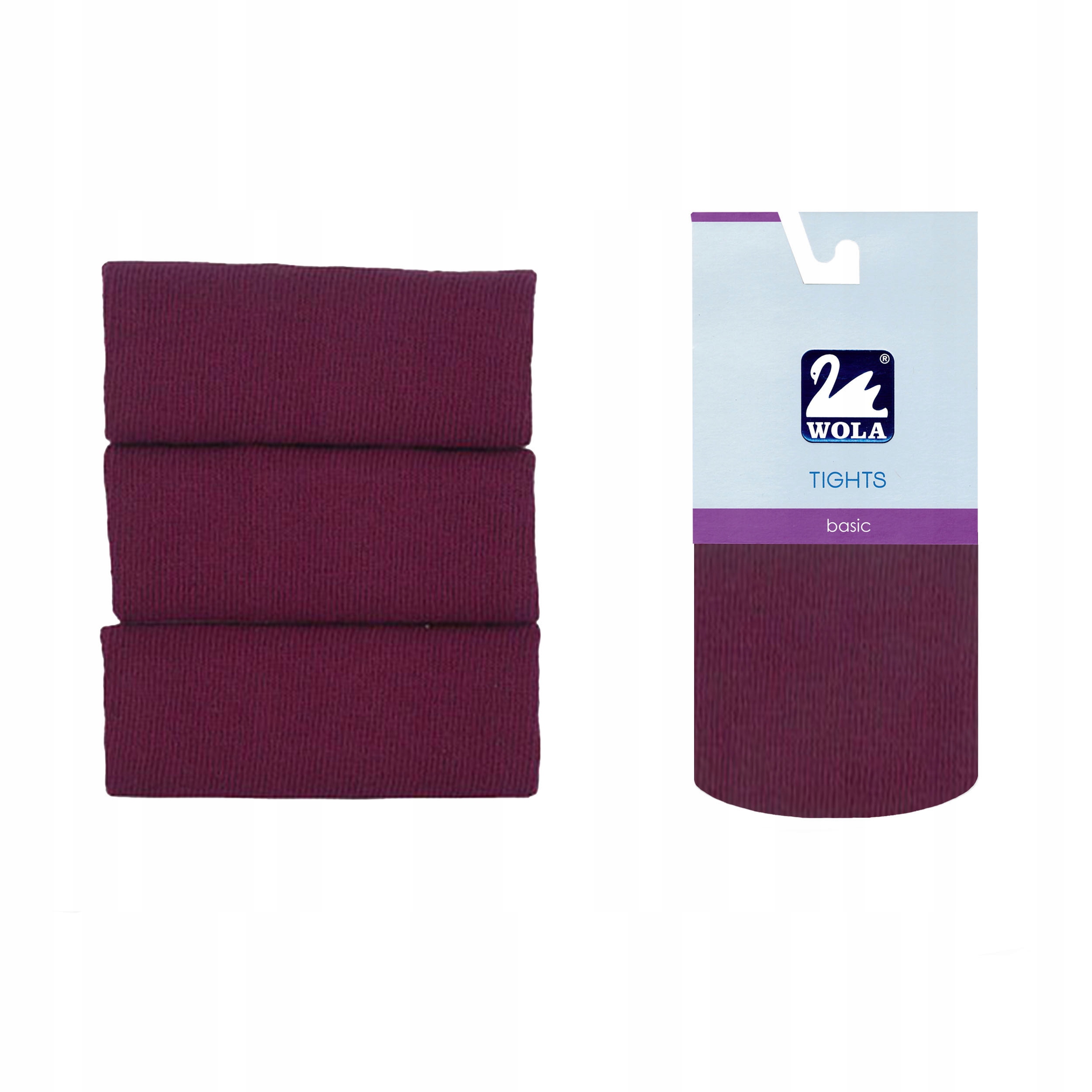 

Rajstopy bawełniane Wola Basic,RED Plum 90,140-146