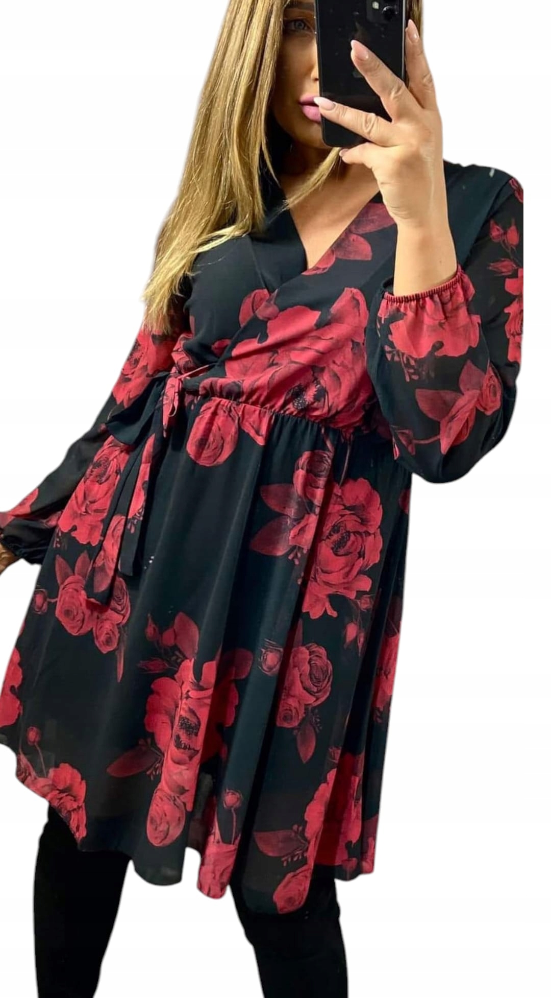 V897 Šaty Šifonová Vázaná 31 vel. 46 (3XL)