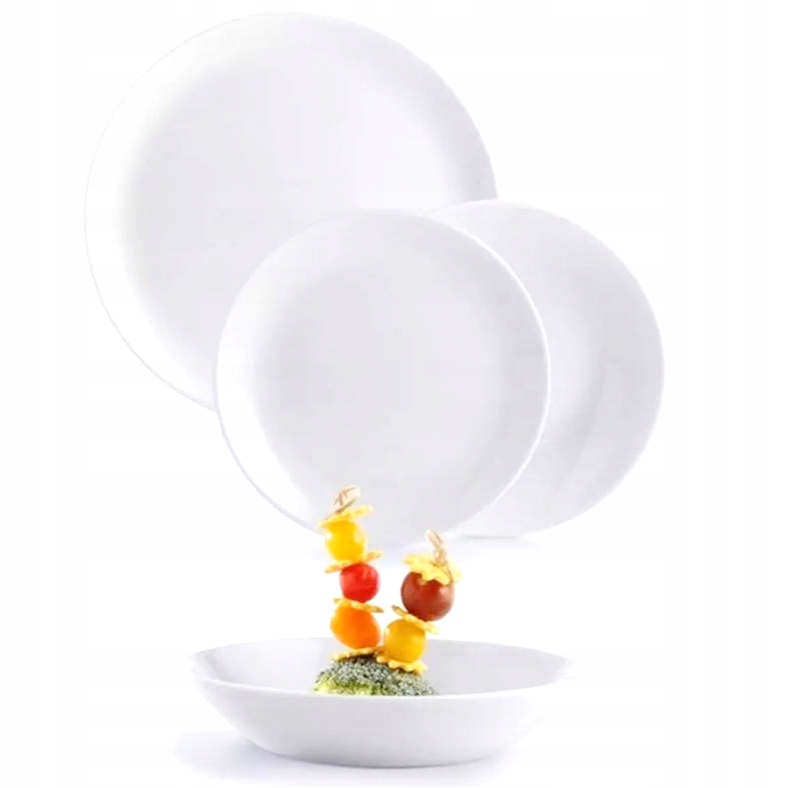 Komplet obiadowy 18 el. DIWALI biały 63/132