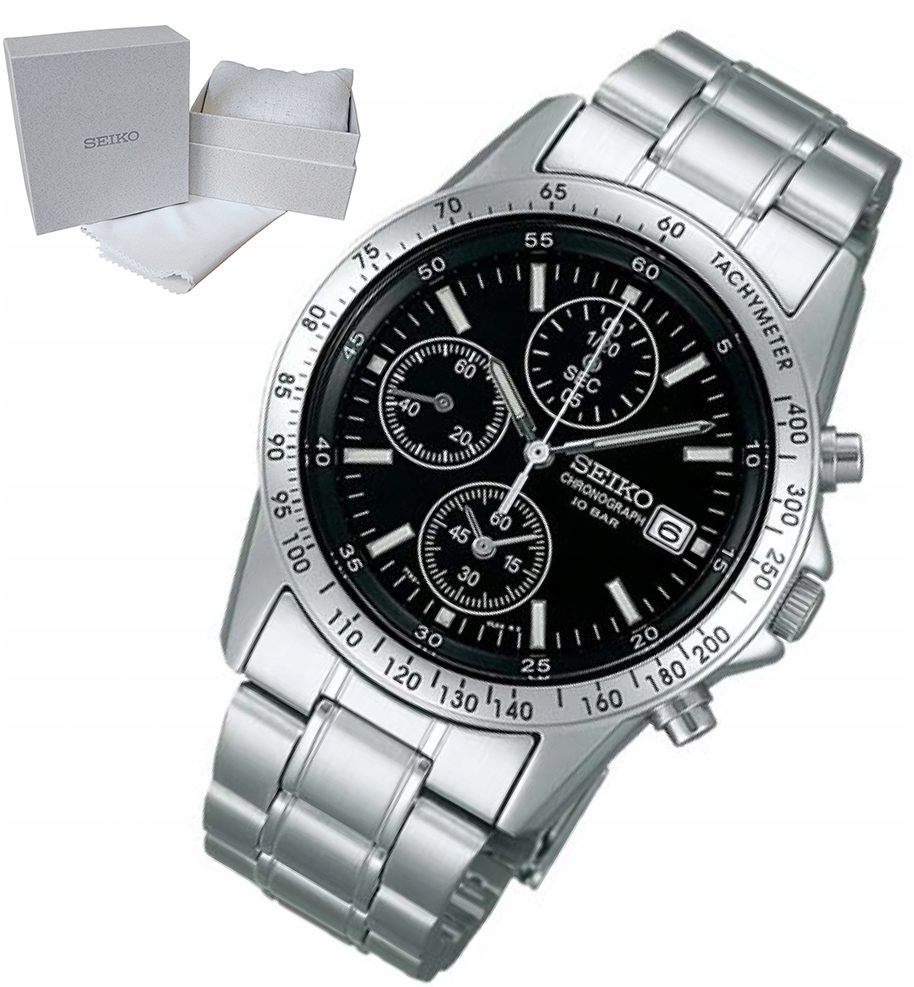 Zegarek Męski Seiko Chronograf Sportowy SBTQ041 Pudełko