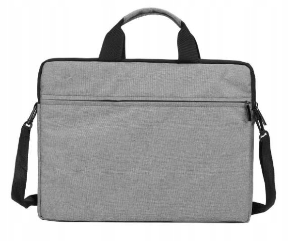 Torba na laptopa 15,6 cali na ramię teczka biznesowa damska męska szara