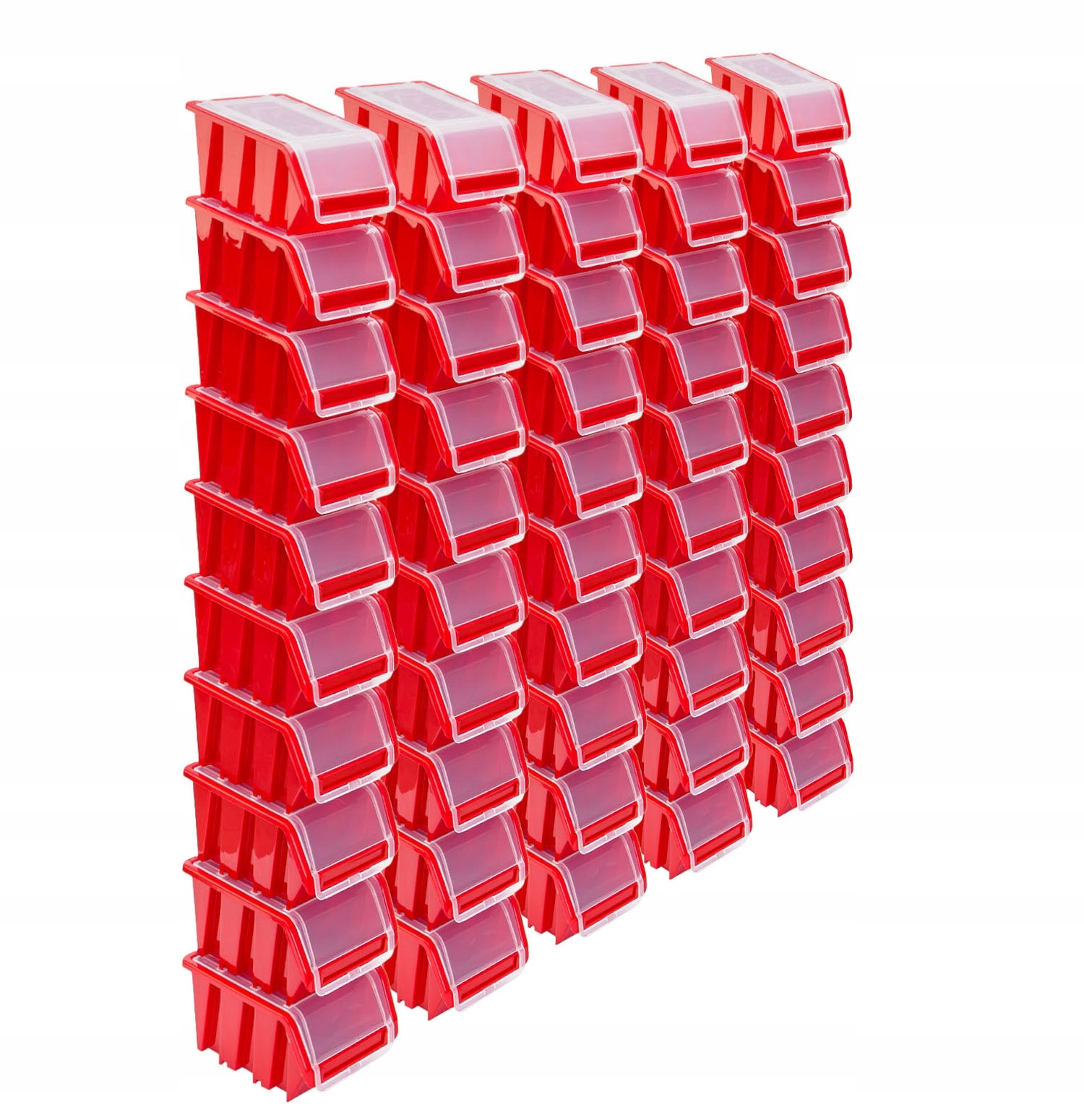 50x Kuweta pojemnik z klapką NPKL8 czerwone