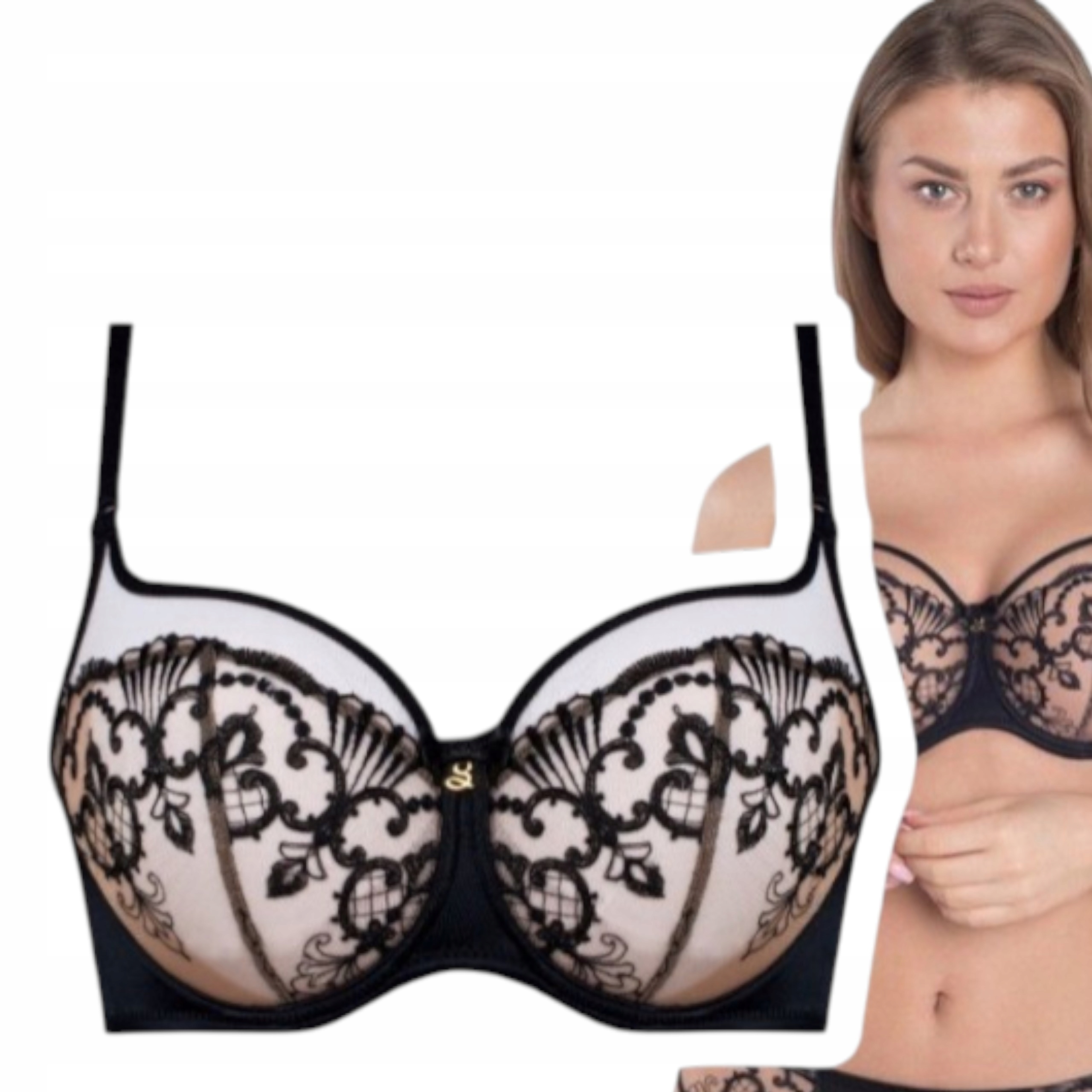 Podprsenka Samanta Perla A143 Černá C 90 Měkká podprsenka s kosticemi