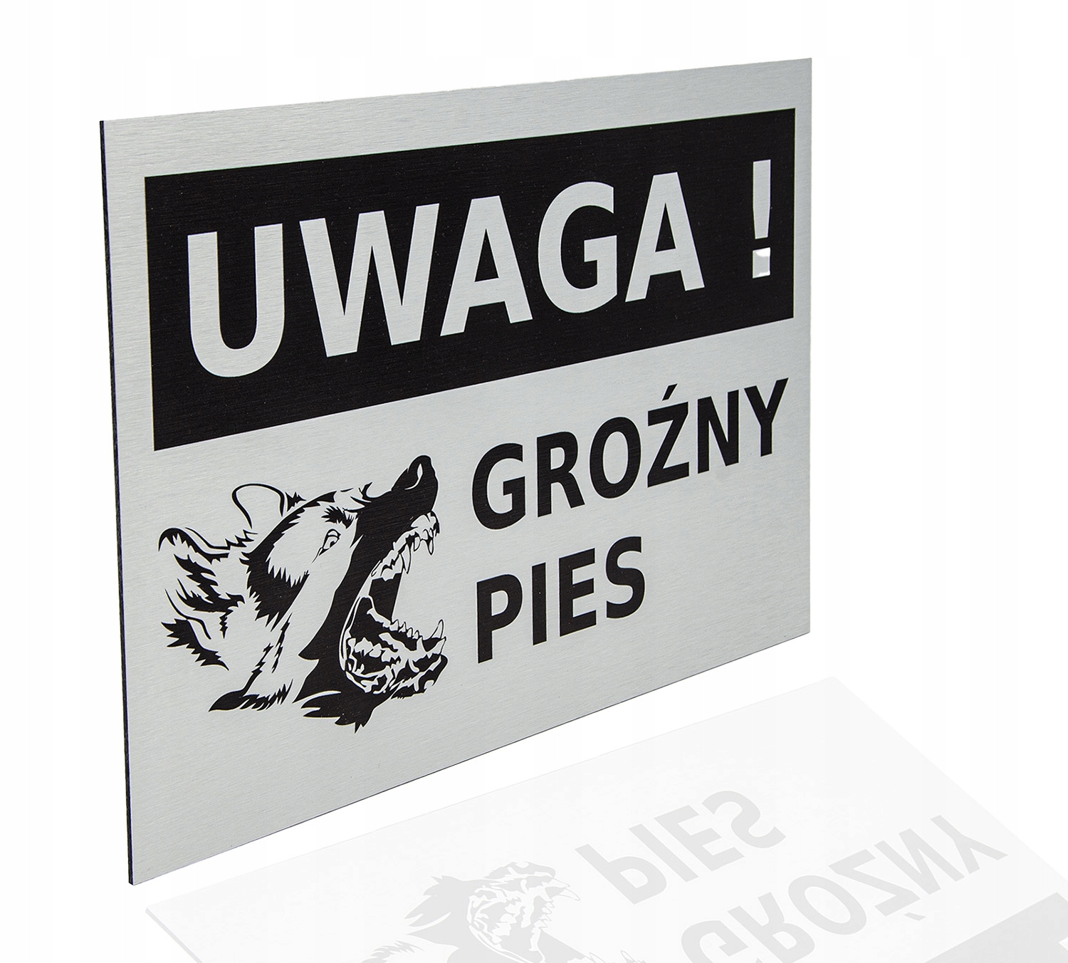 

Tabliczka Ostrzegawcza Aluminiowa Uwaga Zły Pies