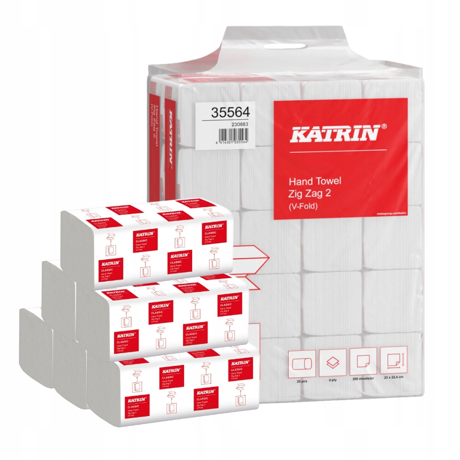 Levně Skládací papírový ručník Zz Katrin čisticí utěrka 4000 listů Bílý