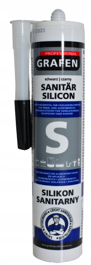 

Grafen silikon sanitarny czarny stop pleśni grzyb