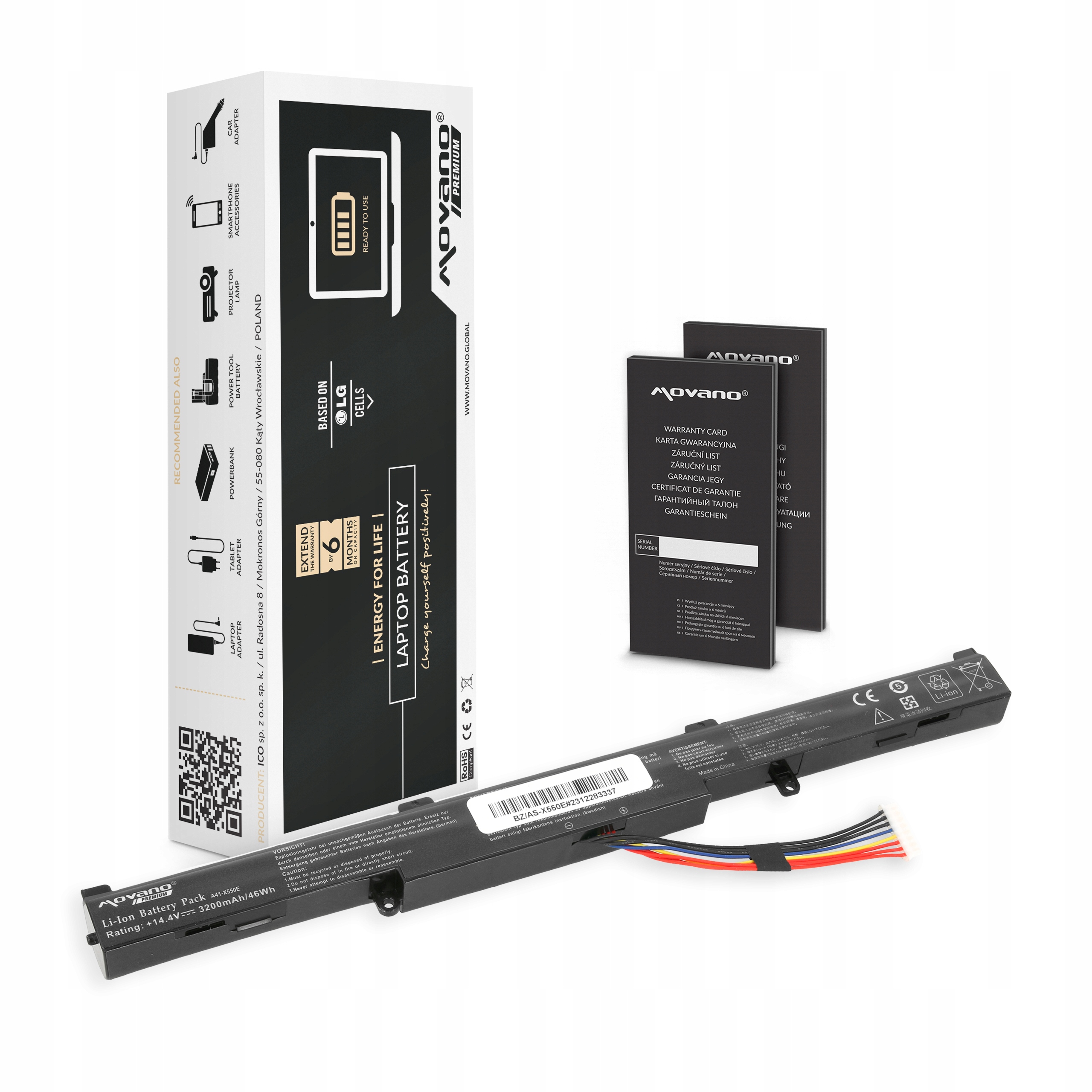 Bateria A41-X550E do Asus A550E K550E R510 3200mAh