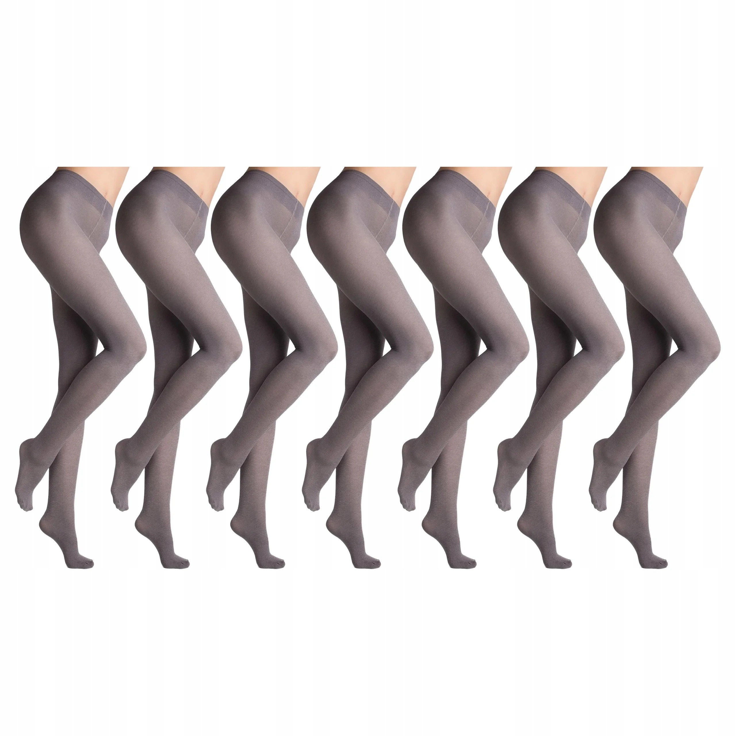 7 x Krycí punčocháče bez kalhotek Micro 60 den Marilyn Melange Grey 2-S