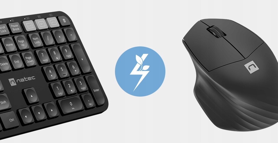 ZESTAW NATEC OCTOPUS 2 KLAWIATURA+MYSZ BEZPRZEWOD. Interfejs myszy USB (Radio 2.4 GHz)