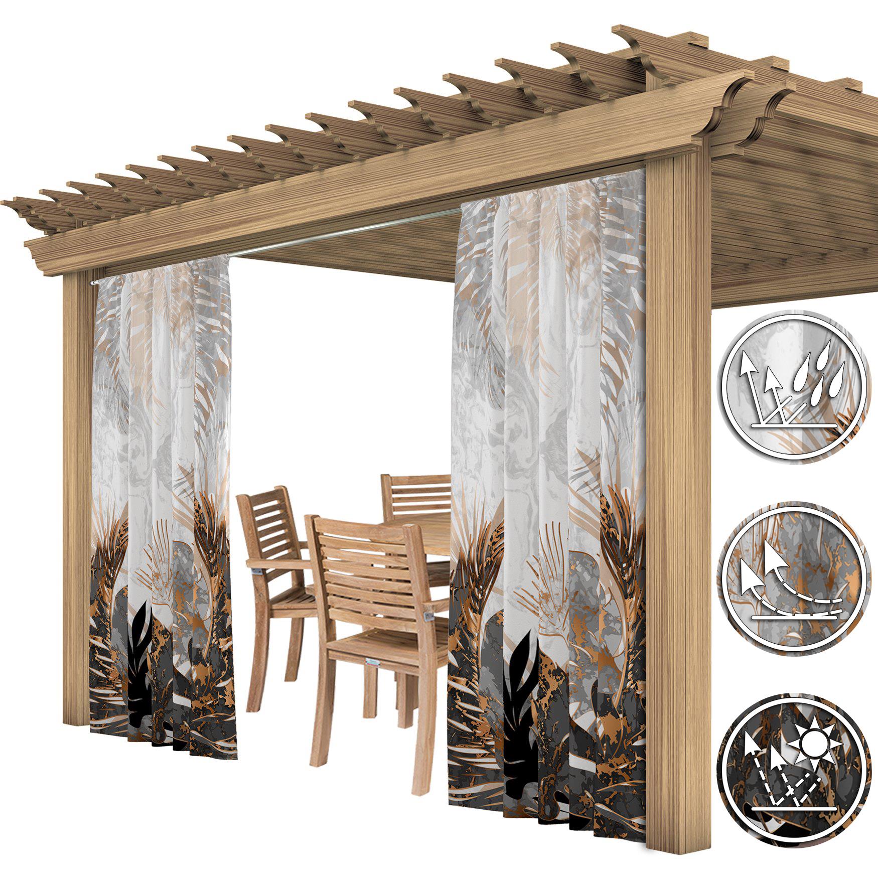 ZASŁONY OGRODOWE 155x200 WODOODPORNE ZASŁONA NA TARAS DO ALTANY TUNEL 096