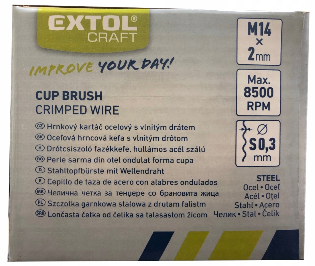 SZCZOTKA DRUCIANA CZOŁOWA 100mm 17003 Marka Extol