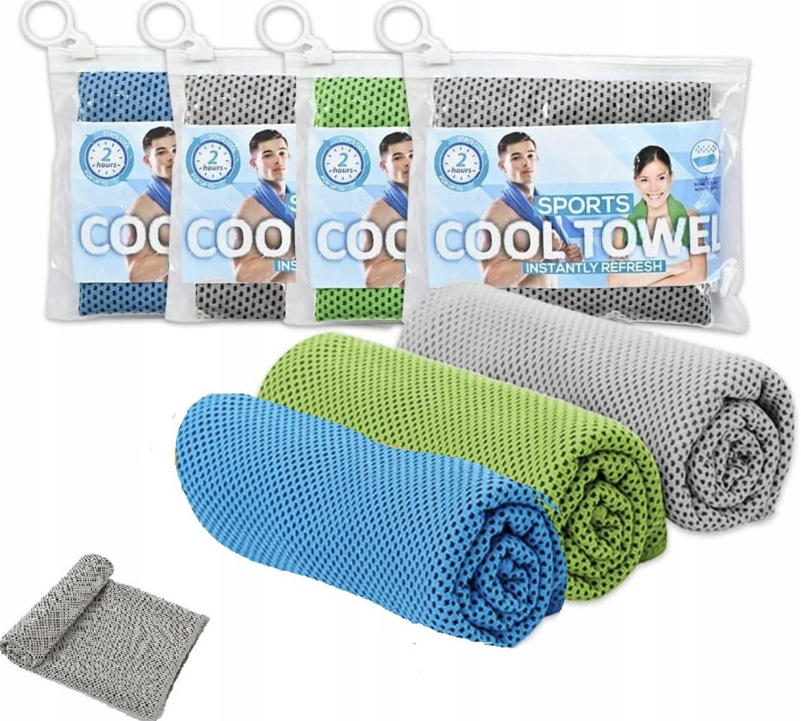 RĘCZNIK SPORTOWY Z MIKROFIBRY CHŁODZĄCY ZESTAW 4SZT