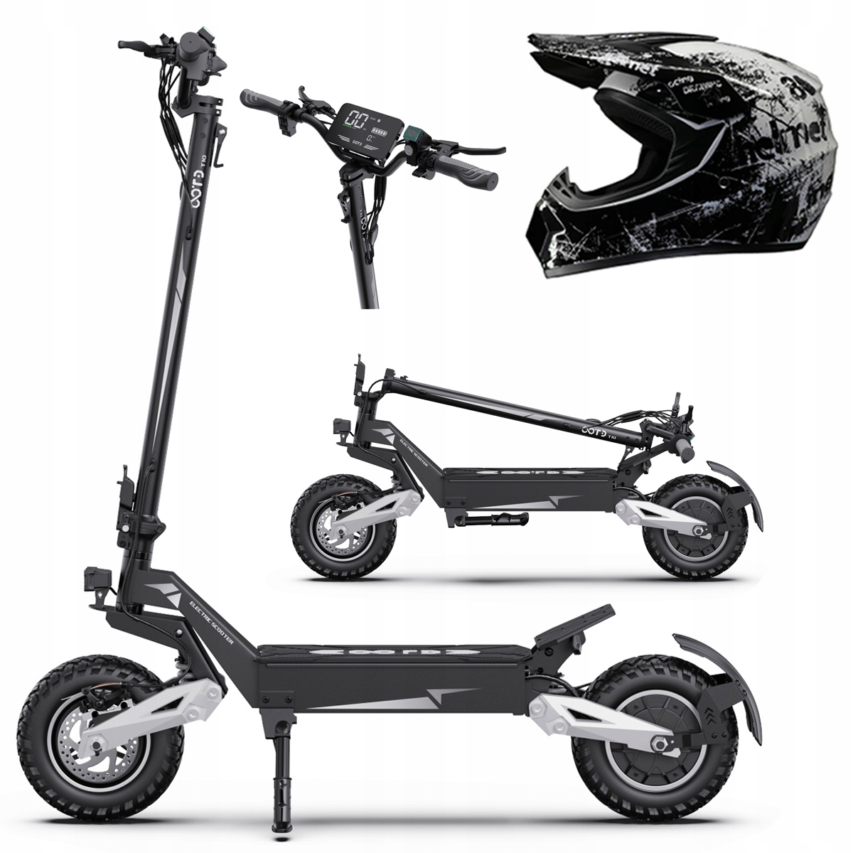 Ootd T10 skládací elektrická vozidla 900W 50KM/H 48V 13.5AH 45KM 11" Pl