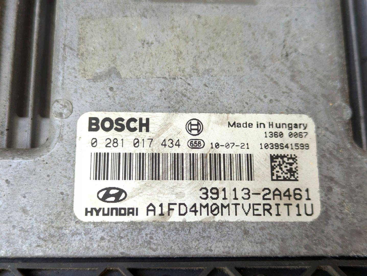 control unit of the engine Hyundai i30 facelift FD 2010 39113-2A461