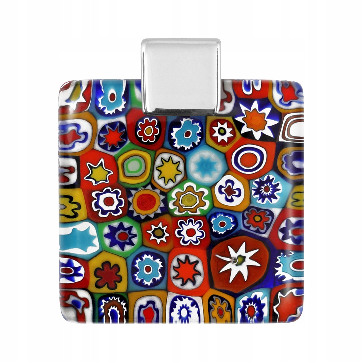 Dámský vícebarevný přívěsek Harf sklo murano