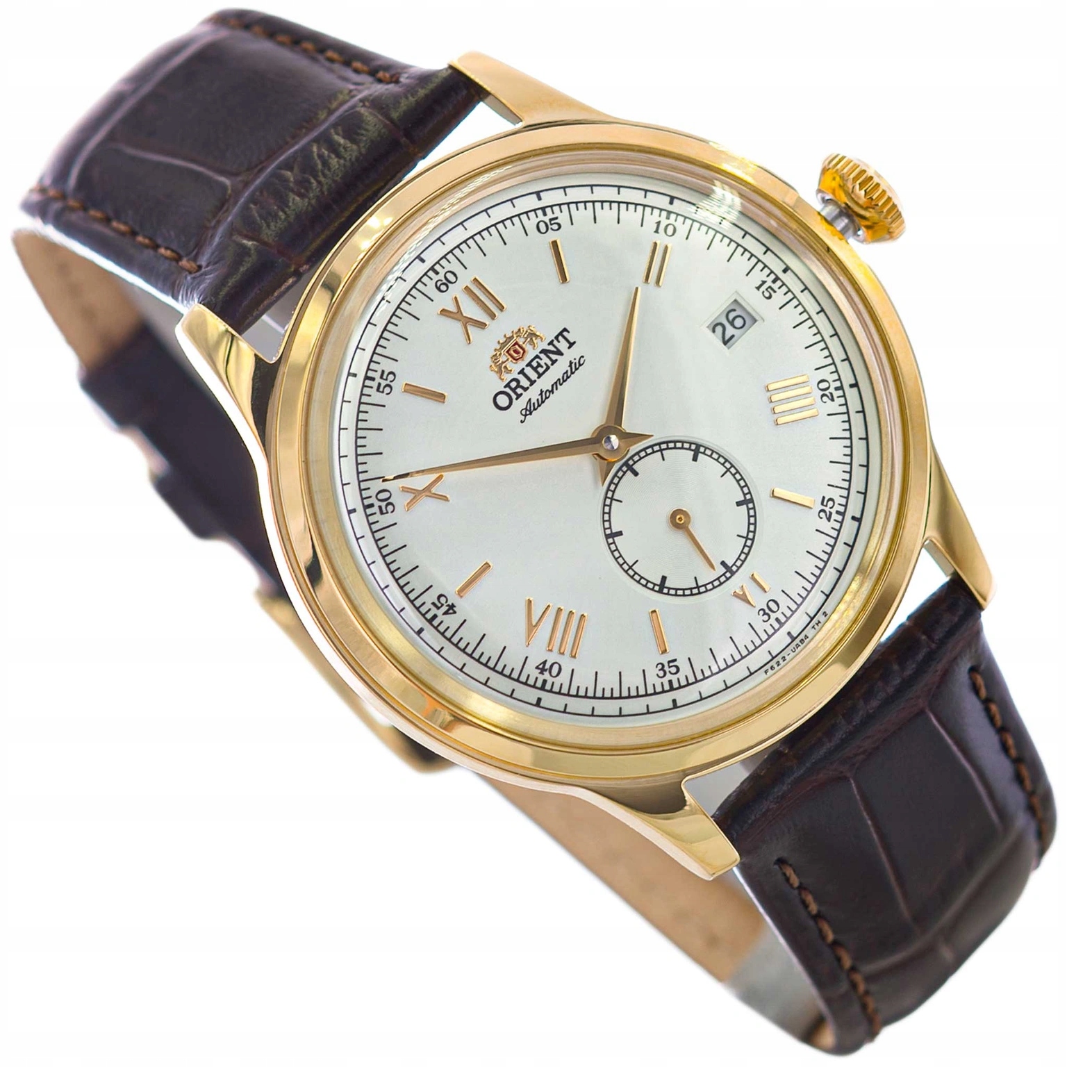 Pánské Hodinky Orient RA-AP0106S30B Hnědé Na Řemínku Automat Datumovka