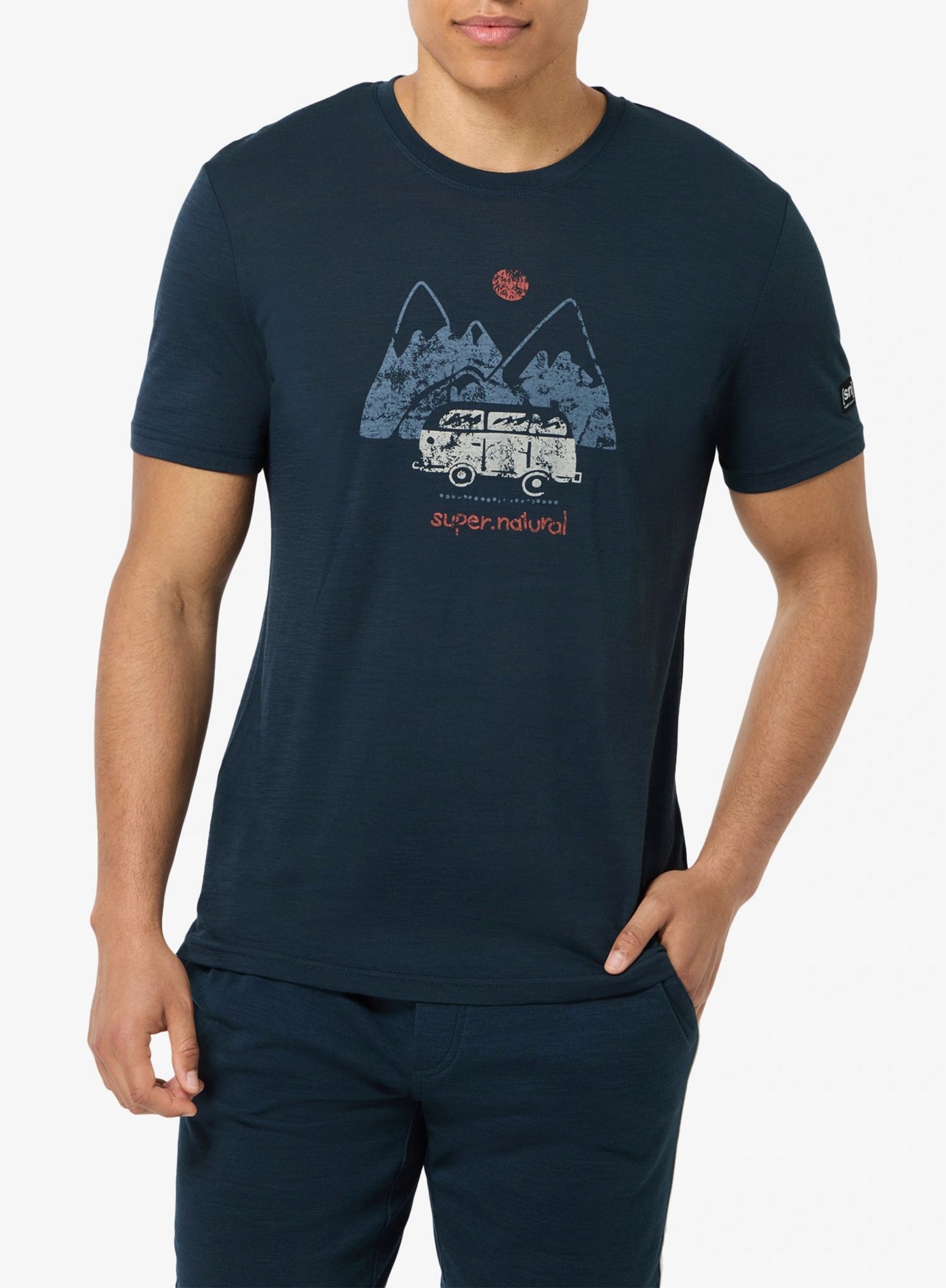 Tričko s potiskem Super.natural Dolomites Campsites Tee blueberry S