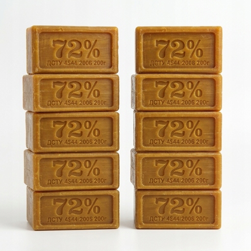 Šedé Ekonomické Mýdlo 72% Přírodní 200G Sada 48 Kusů