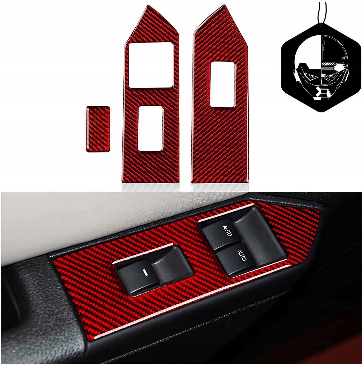 Декоративная наклейка для салона автомобиля с красным