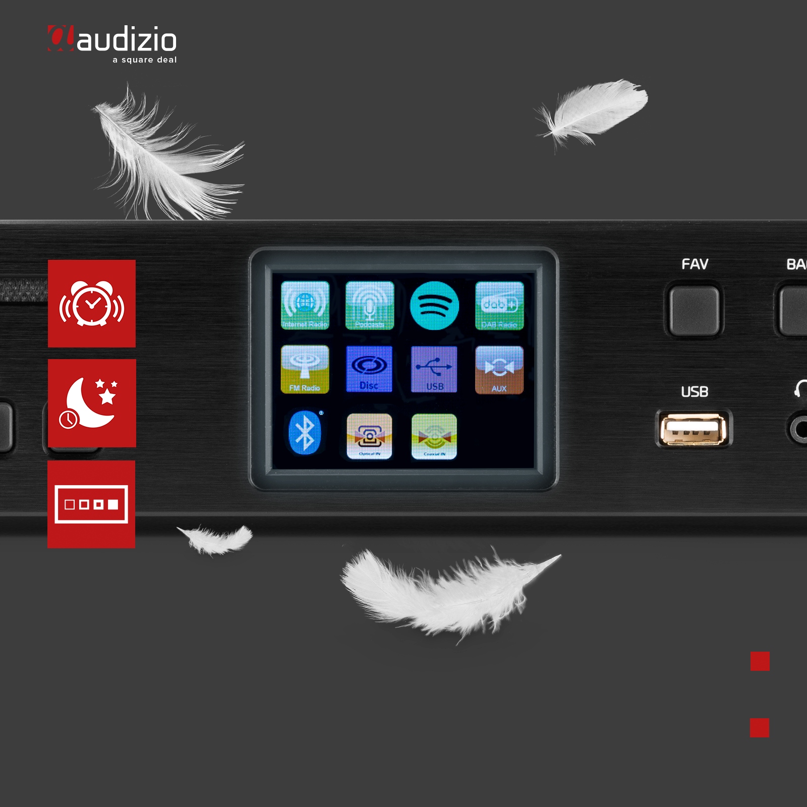 Internetowe radio FM DAB+ CD BT USB pilot domowe Pilot tak