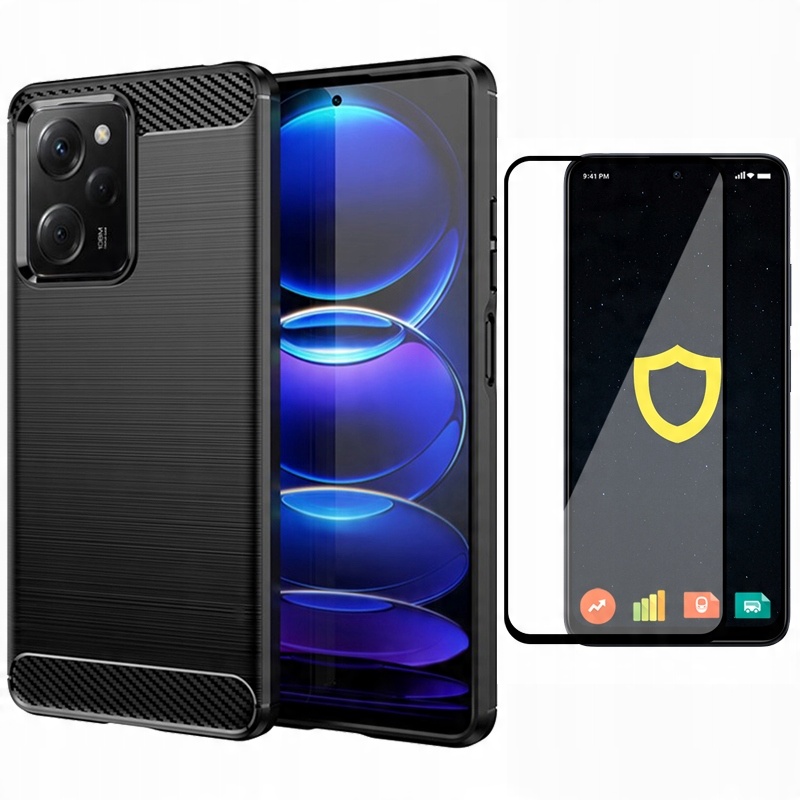 

Etui Pancerne Carbon Do Poco X5 Pro 5G Szkło